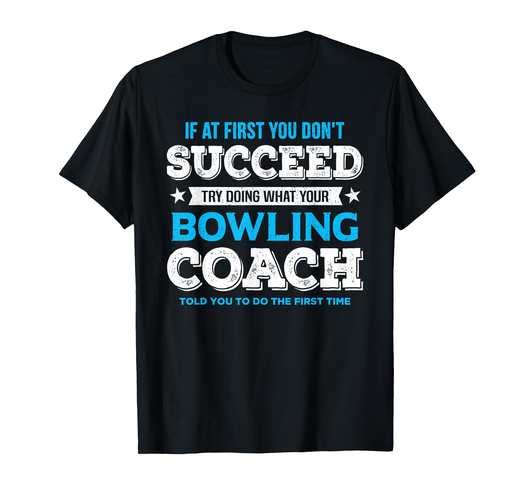 Funny Bowling Game Coach Mens Black Modern T-Shirt - Graphic Print Unisex - T-Shirt, Sweatshirt, Hoodie