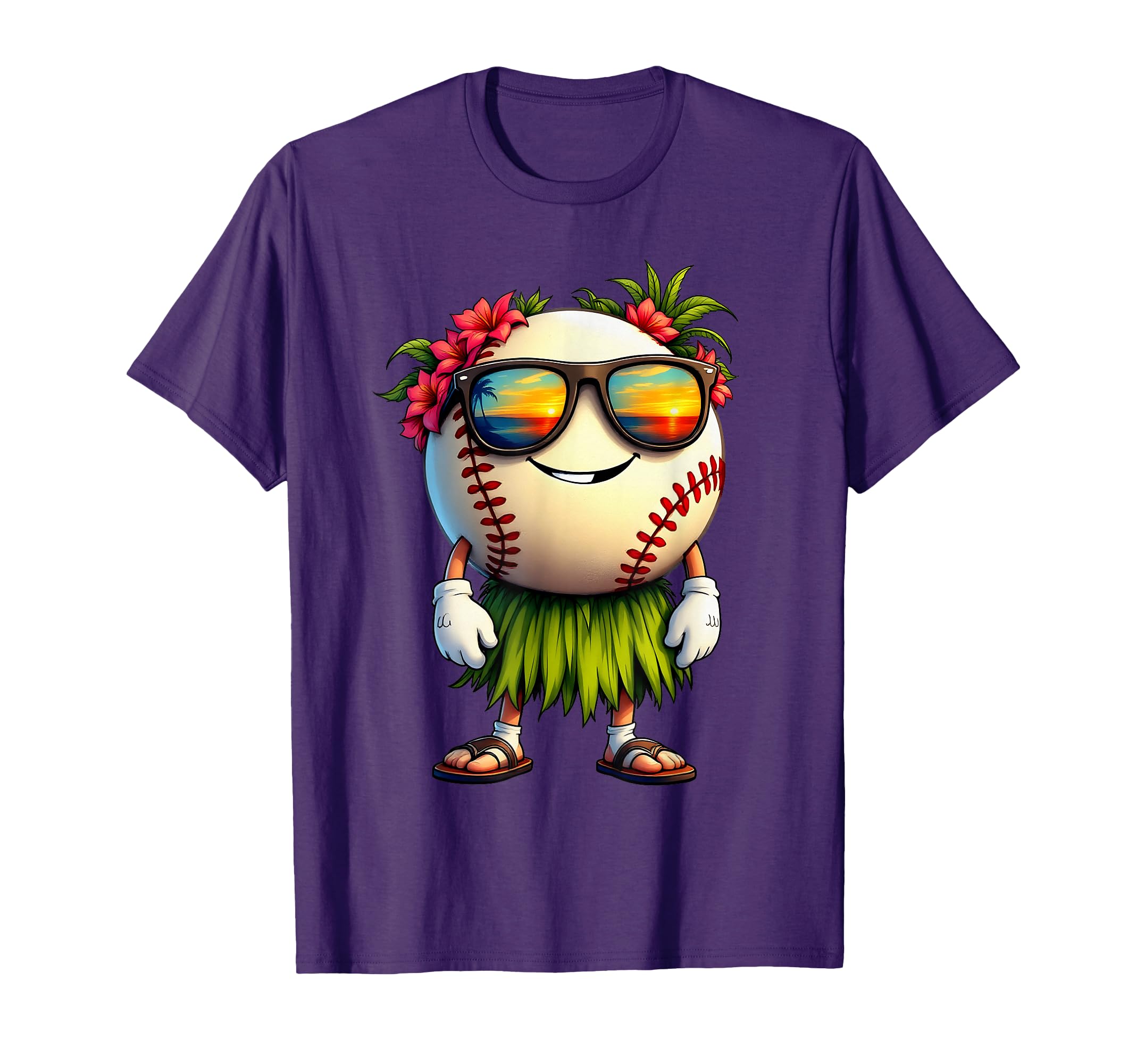 Funny Hawaii Baseball Ball Hawaiian T-Shirt - Unique Graphic Men Women - T-Shirt, Sweatshirt, Hoodie