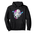 Synthwave Kraken Animal Vaporwave Sea Hoodie - Custom Art Print for Adults - T-Shirt, Sweatshirt, Hoodie