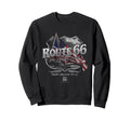 Route 66 Mother Road American Flag Sweatshirt - Minimalist Print for Adults - T-Shirt, Sweatshirt, Hoodie