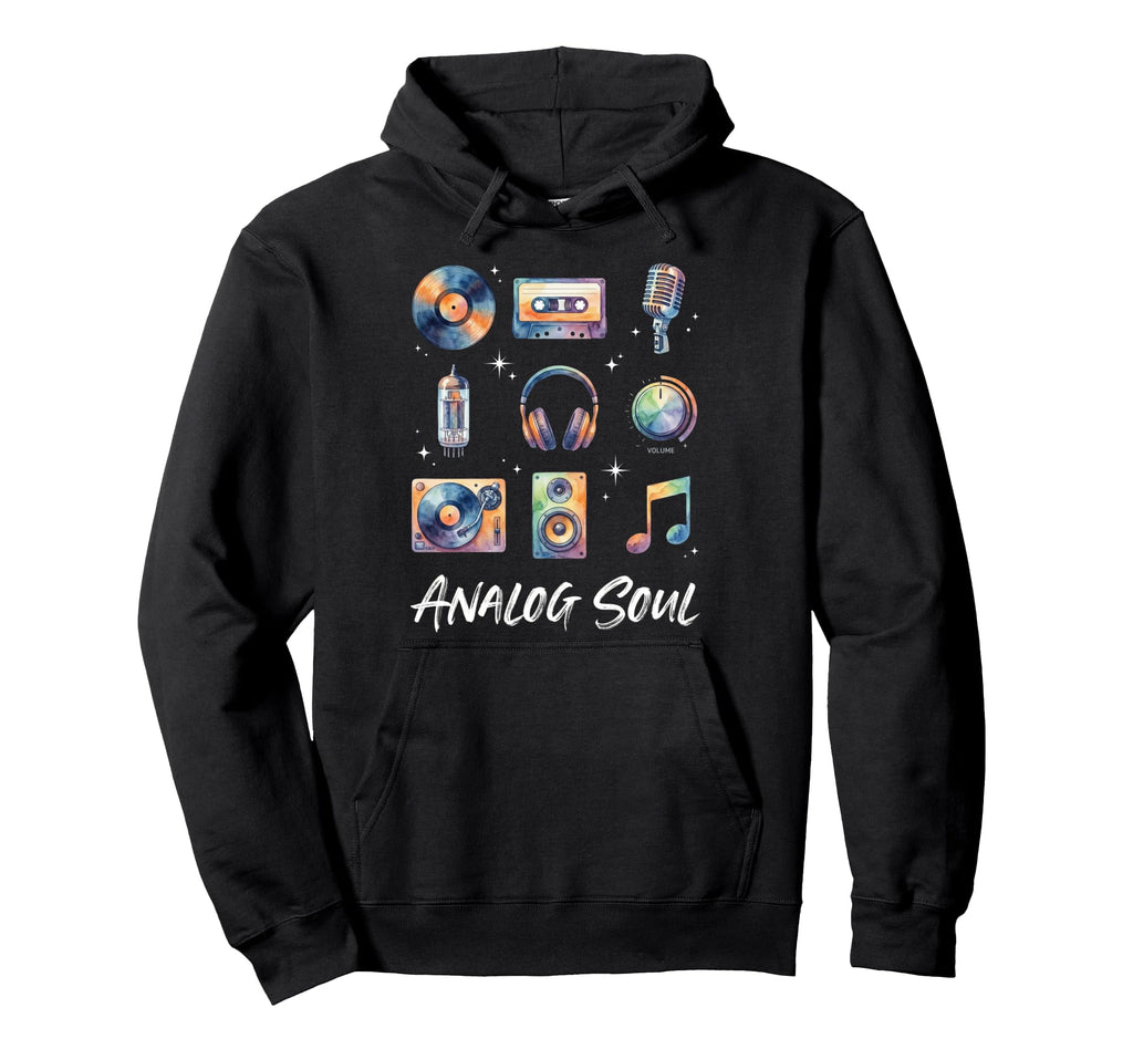Analog Soul Audiophile Watercolor Hoodie - Novelty Apparel for Adults - T-Shirt, Sweatshirt, Hoodie
