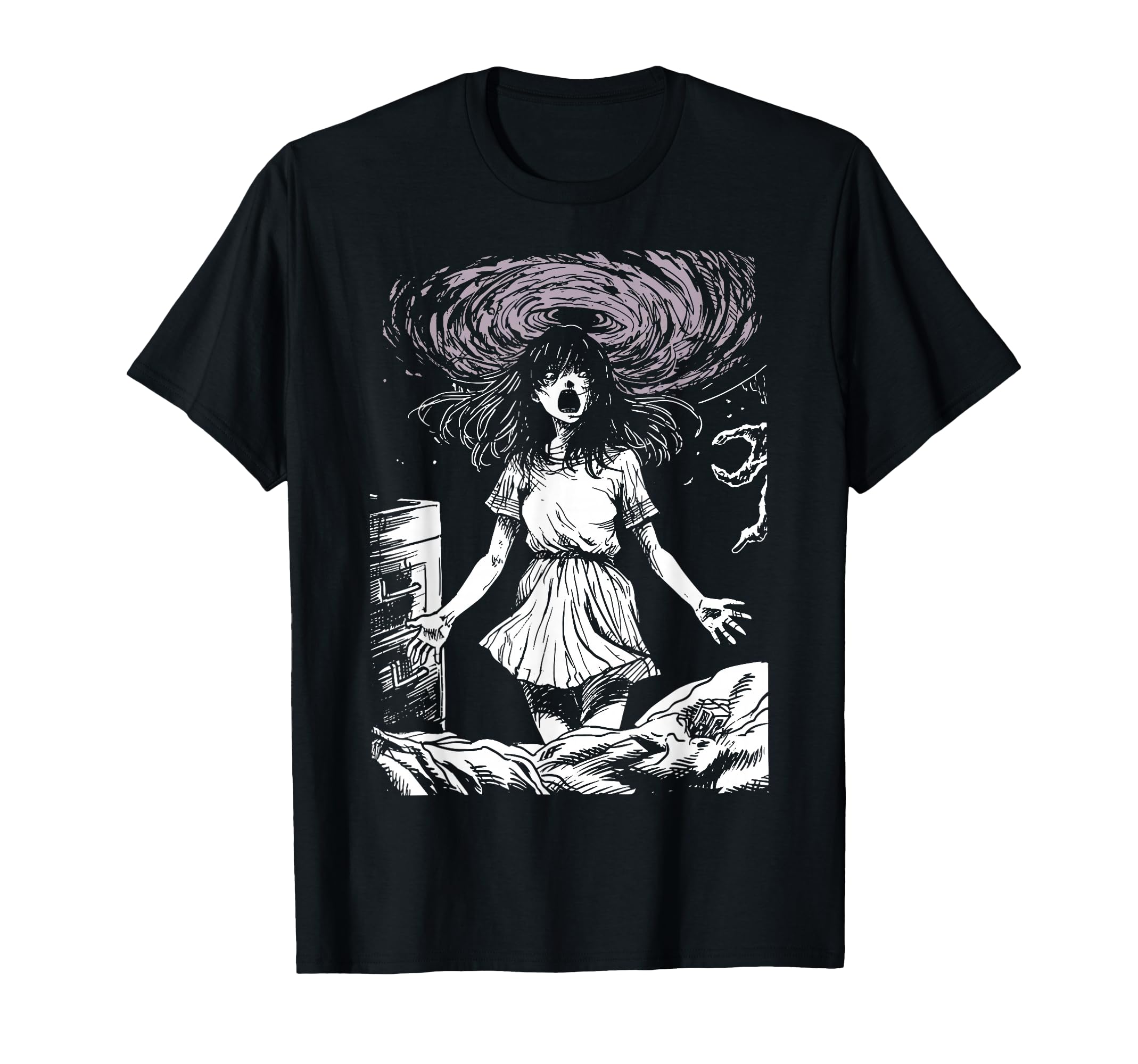Anime Manga Horror 80S 90S Grunge T-Shirt - Custom Art Print Men Women - T-Shirt, Sweatshirt, Hoodie