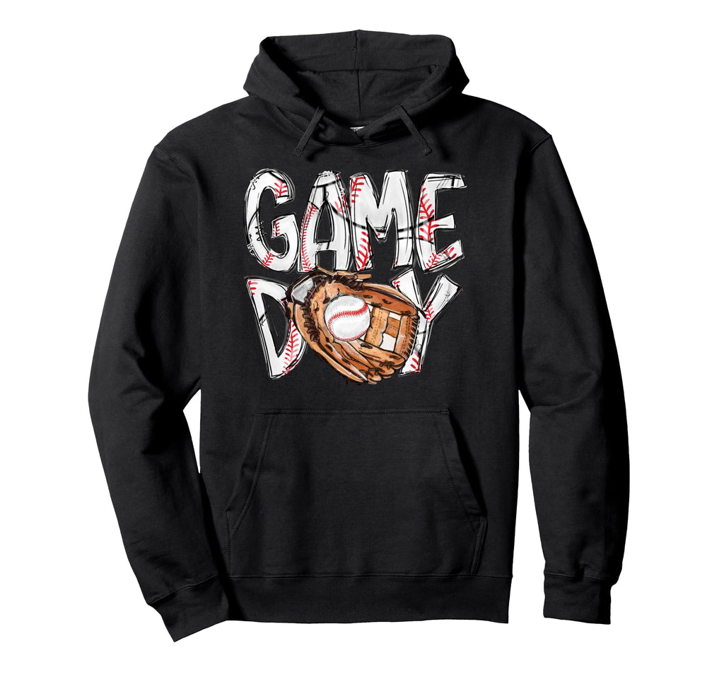 Game Day Baseball Softball Heart Love Hoodie - Aesthetic Graphic Men Women - T-Shirt, Sweatshirt, Hoodie