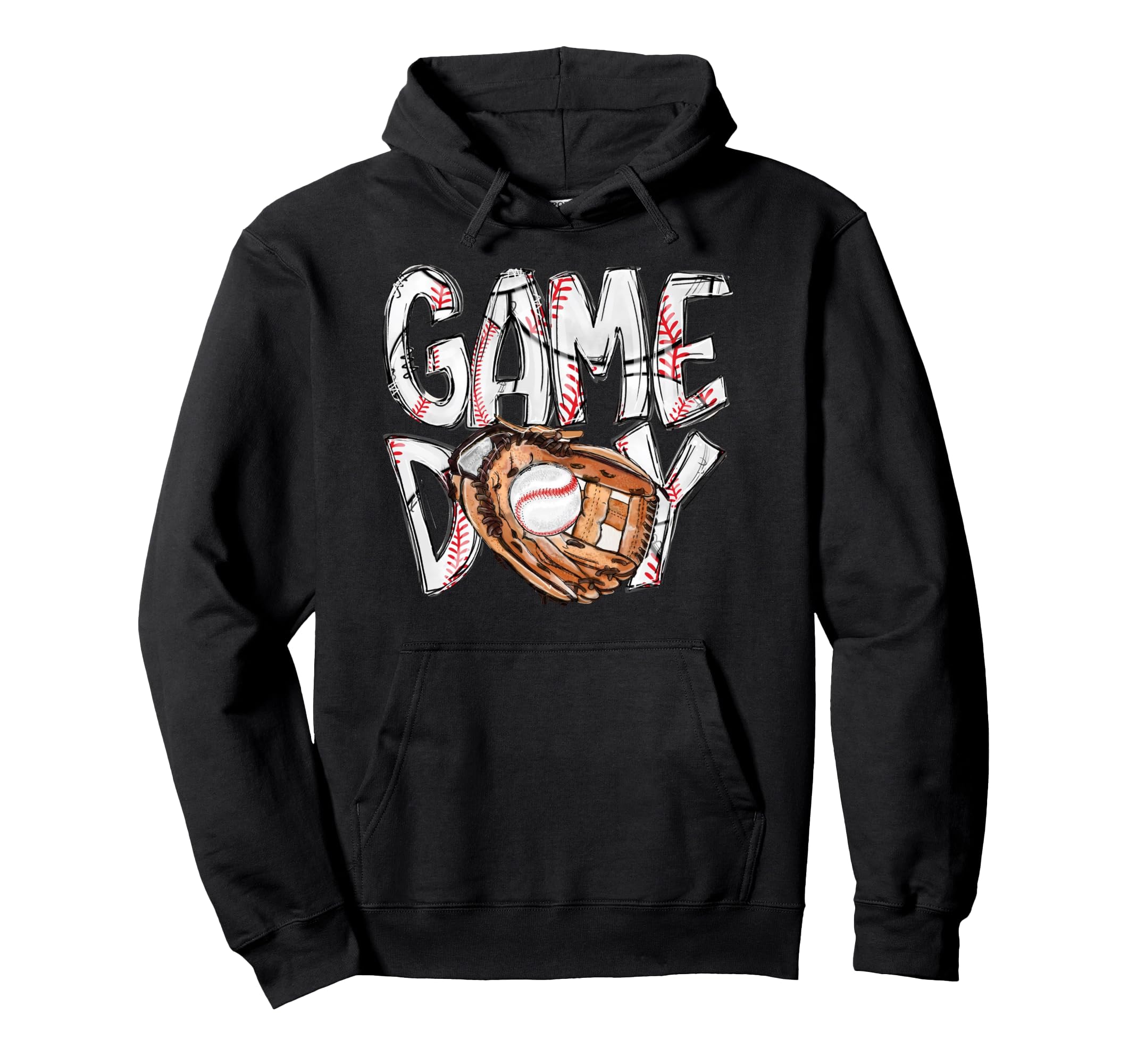 Game Day Baseball Softball Heart Love Hoodie - Aesthetic Graphic Men Women - T-Shirt, Sweatshirt, Hoodie