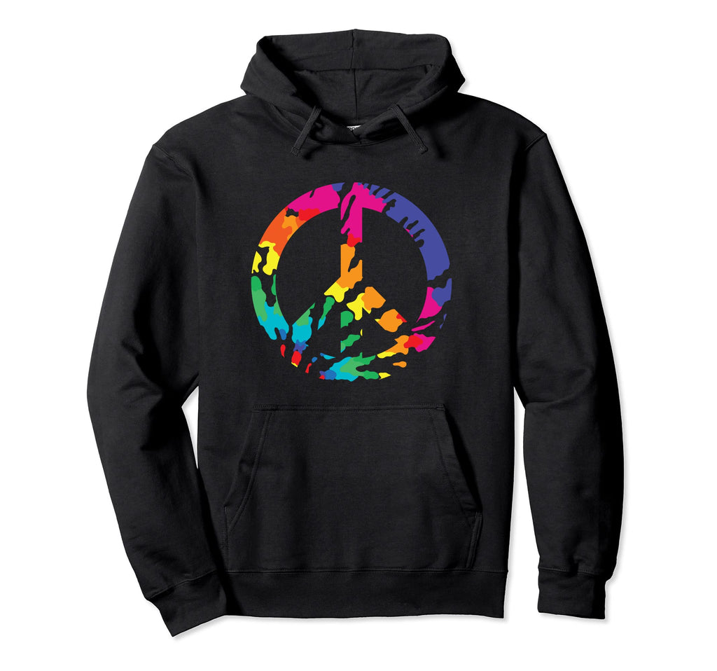 Tie Dye Psychedelic Peace Sign Sweatshirt - Aesthetic Graphic for Adults - T-Shirt, Sweatshirt, Hoodie