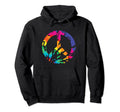 Tie Dye Psychedelic Peace Sign Sweatshirt - Aesthetic Graphic for Adults - T-Shirt, Sweatshirt, Hoodie