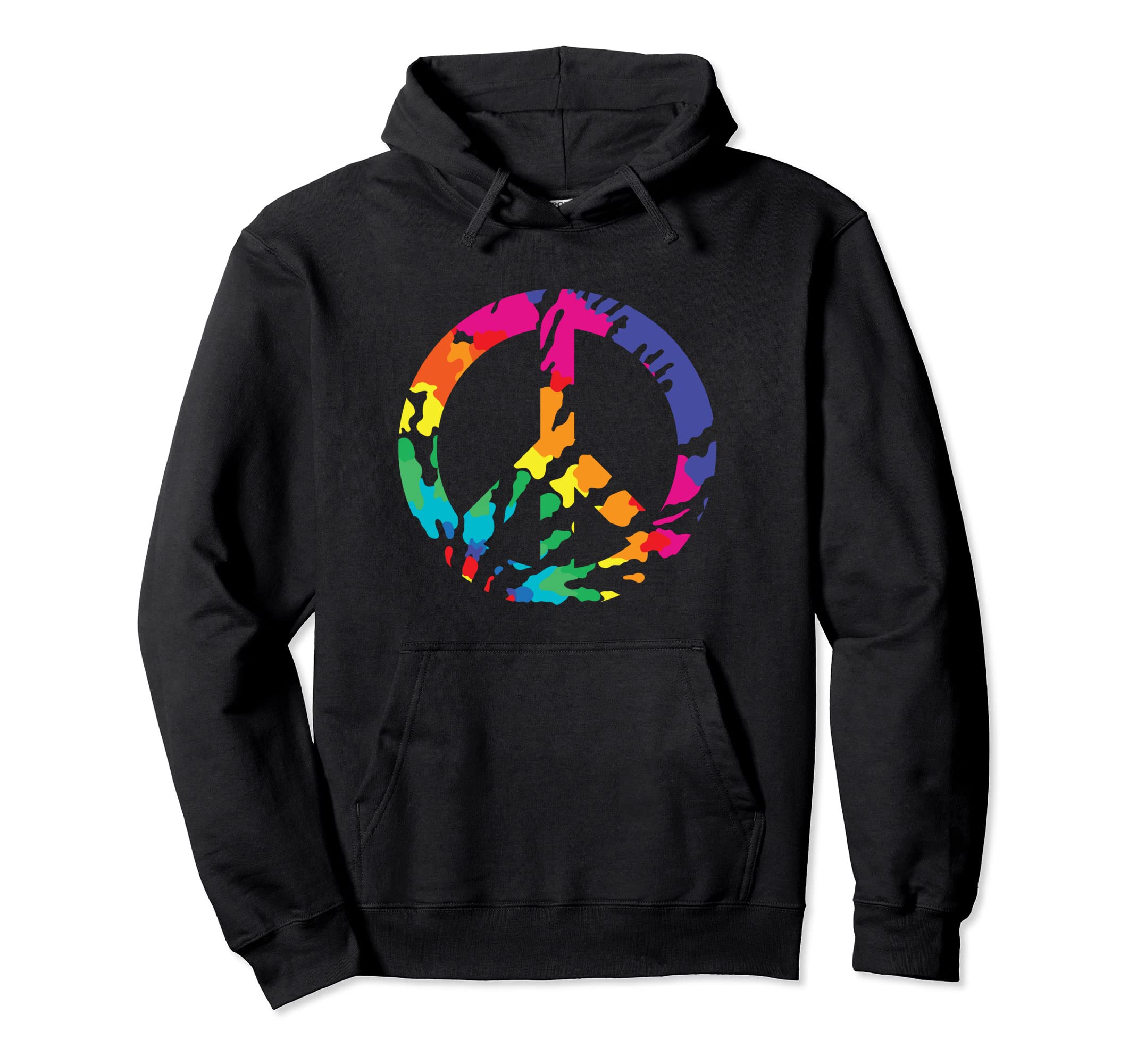 Tie Dye Psychedelic Peace Sign Sweatshirt - Aesthetic Graphic for Adults - T-Shirt, Sweatshirt, Hoodie
