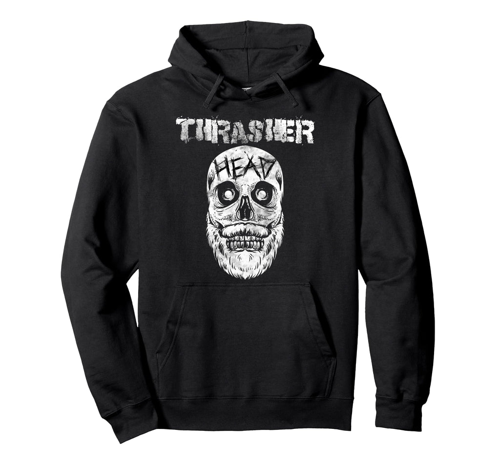 Thrasher Head Distressed Skull Skater Hoodie - Fun Novelty Design Men Women - T-Shirt, Sweatshirt, Hoodie