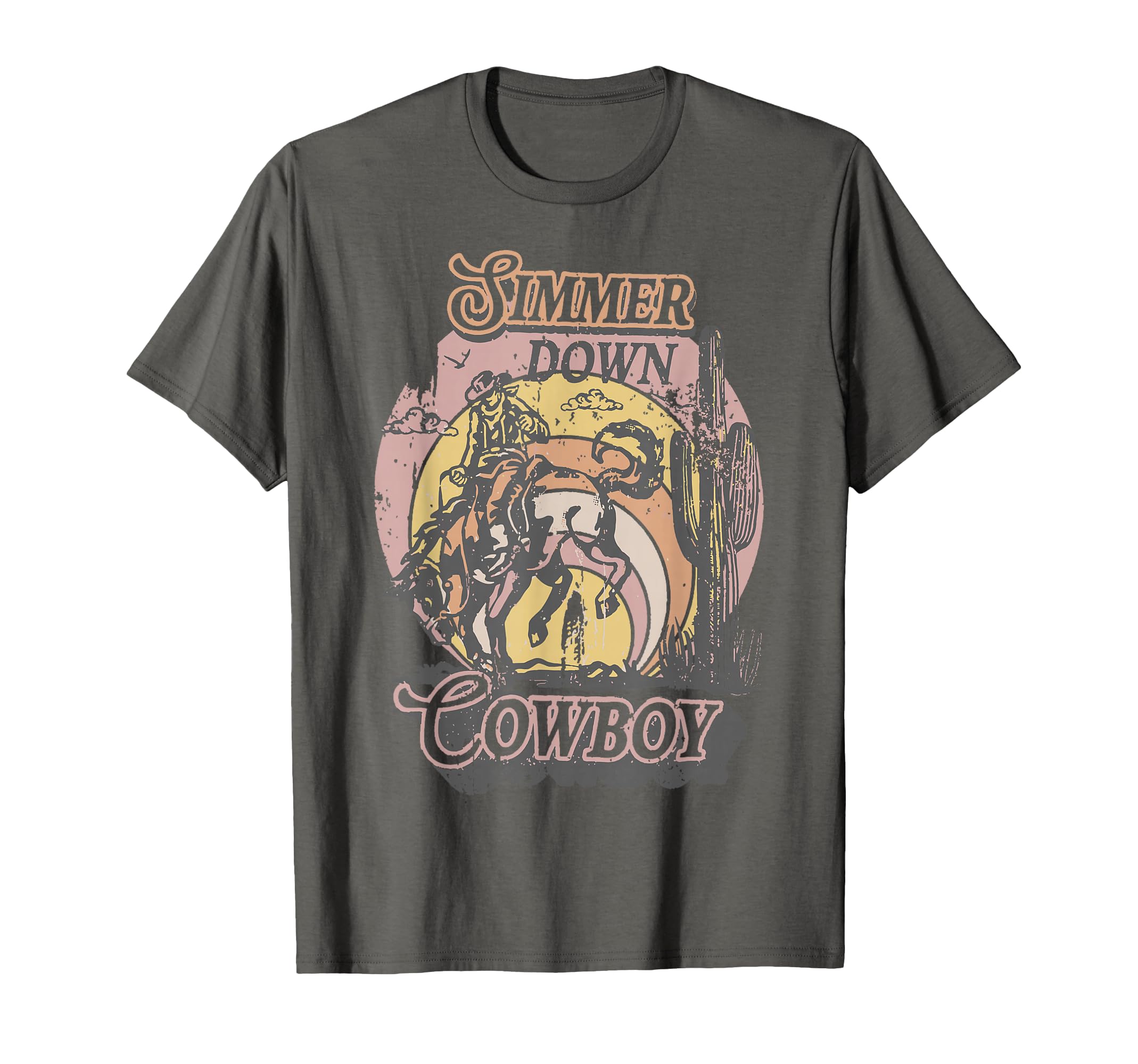 Simmer Summer Down Cowboy Cowgirl T-Shirt - Custom Art Print Unisex - T-Shirt, Sweatshirt, Hoodie