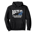 Route 66 Old Highway Chicago Hoodie - Minimalist Print for Adults - T-Shirt, Sweatshirt, Hoodie