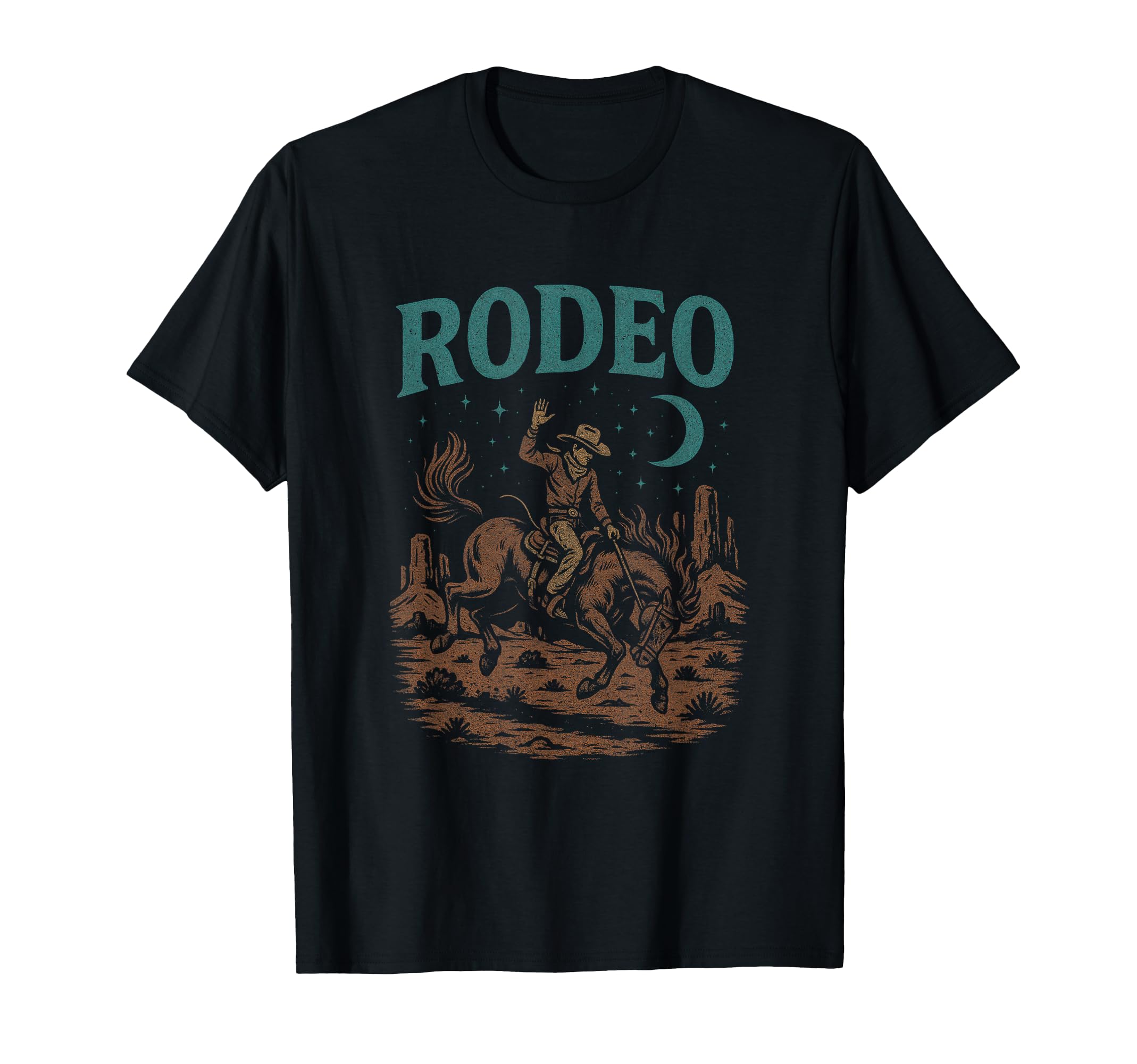 Rodeo Cowboy Horse Riding T-Shirt - Aesthetic Graphic Men Women - T-Shirt, Sweatshirt, Hoodie