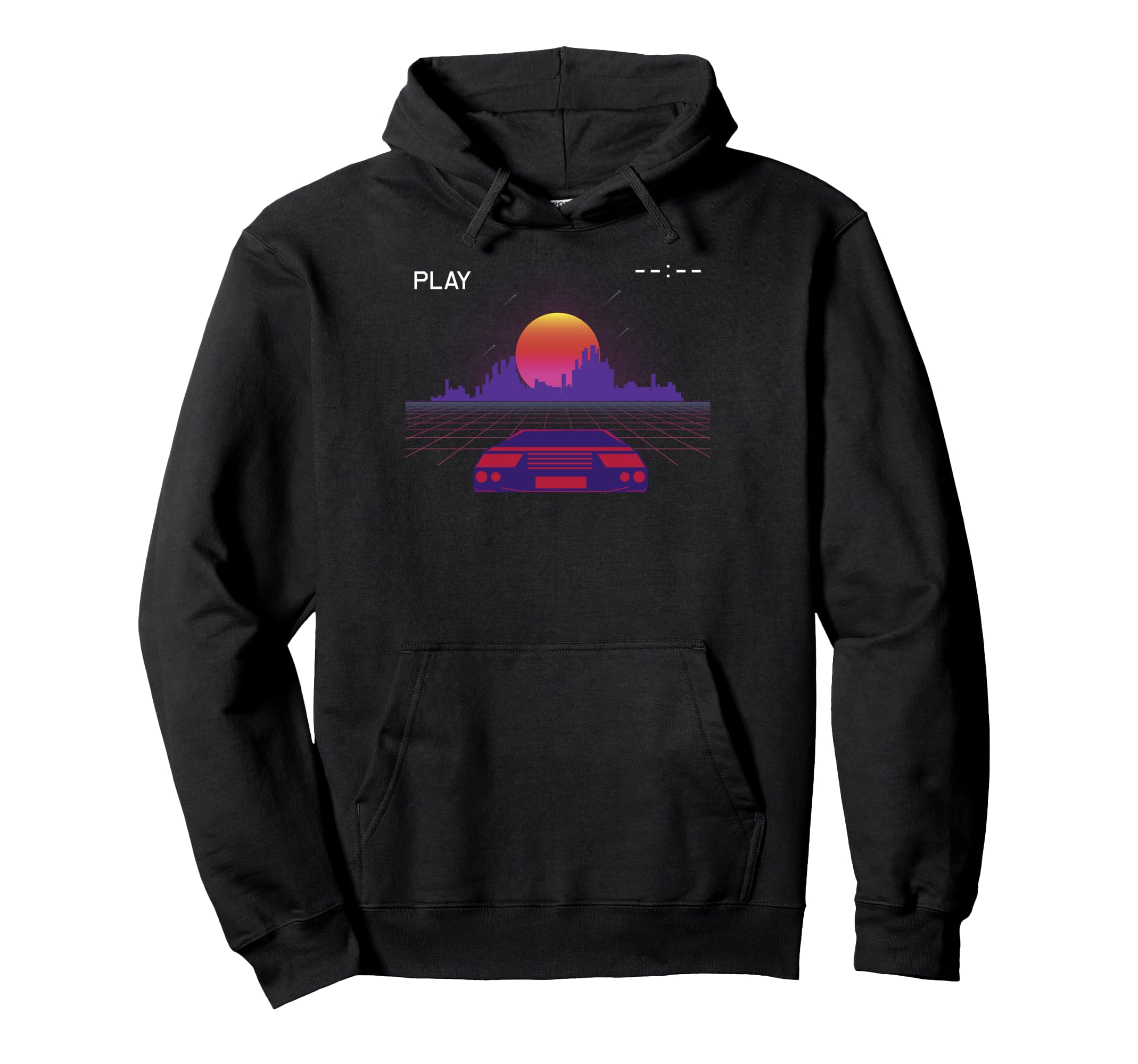 Synthwave Game Fast Car Gift Hoodie - Unique Graphic Unisex - T-Shirt, Sweatshirt, Hoodie