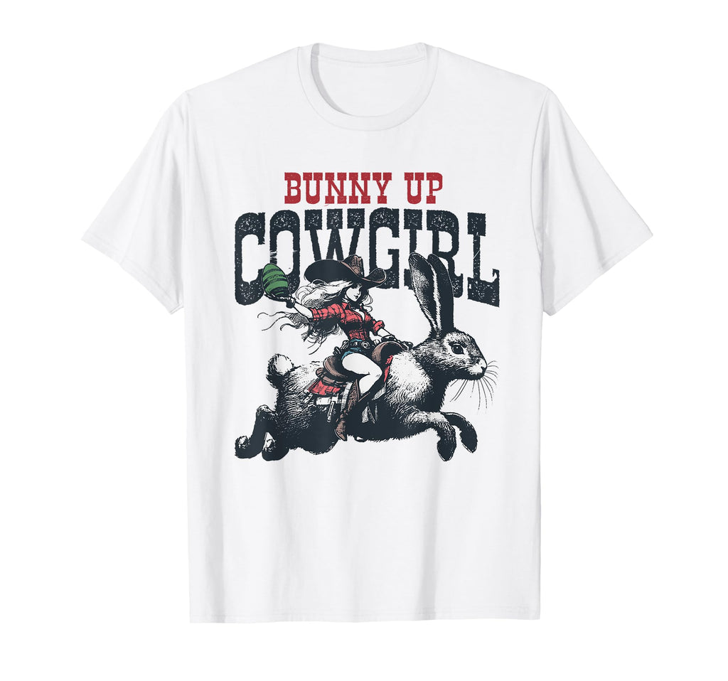 Bunny Up Cowgirl Animal Cowboy Rabbit T-Shirt - Graphic Print for Adults - T-Shirt, Sweatshirt, Hoodie