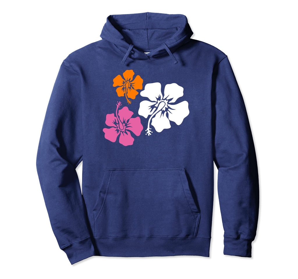 Hibiscus Pattern Y2K Aesthetic 2000S Hoodie - Aesthetic Graphic Men Women - T-Shirt, Sweatshirt, Hoodie