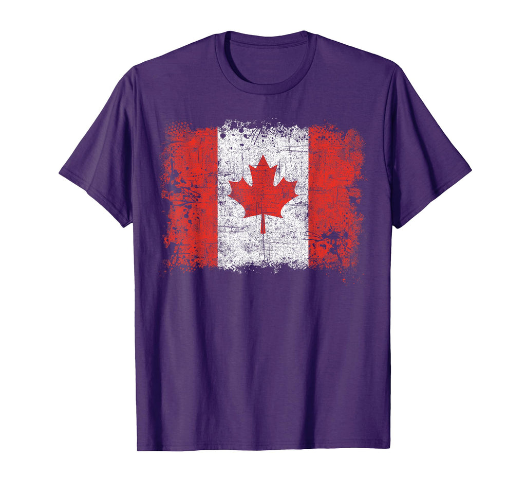 Canadian Flag Canada Distressed Grunge T-Shirt - Fun Novelty Design Unisex - T-Shirt, Sweatshirt, Hoodie