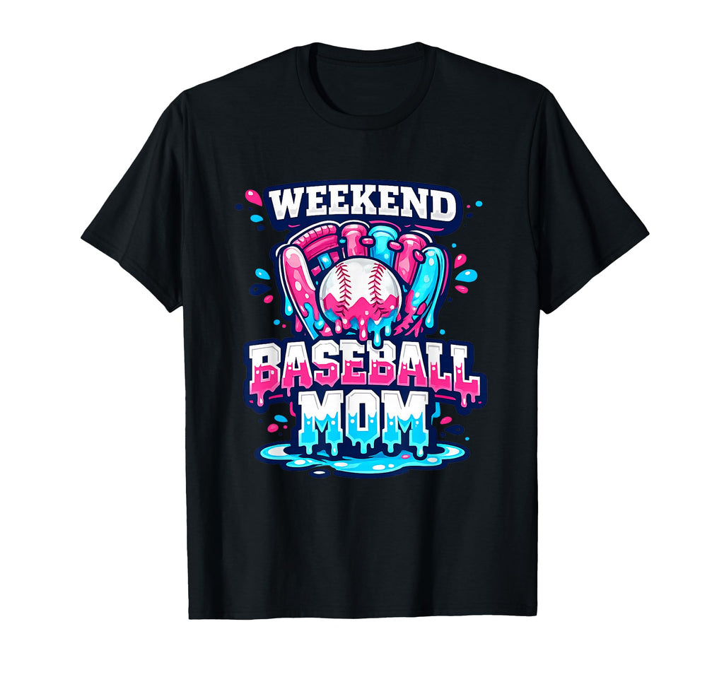 Funny Baseball Mom Ice Cream Drip T-Shirt - Graphic Print Men Women - T-Shirt, Sweatshirt, Hoodie