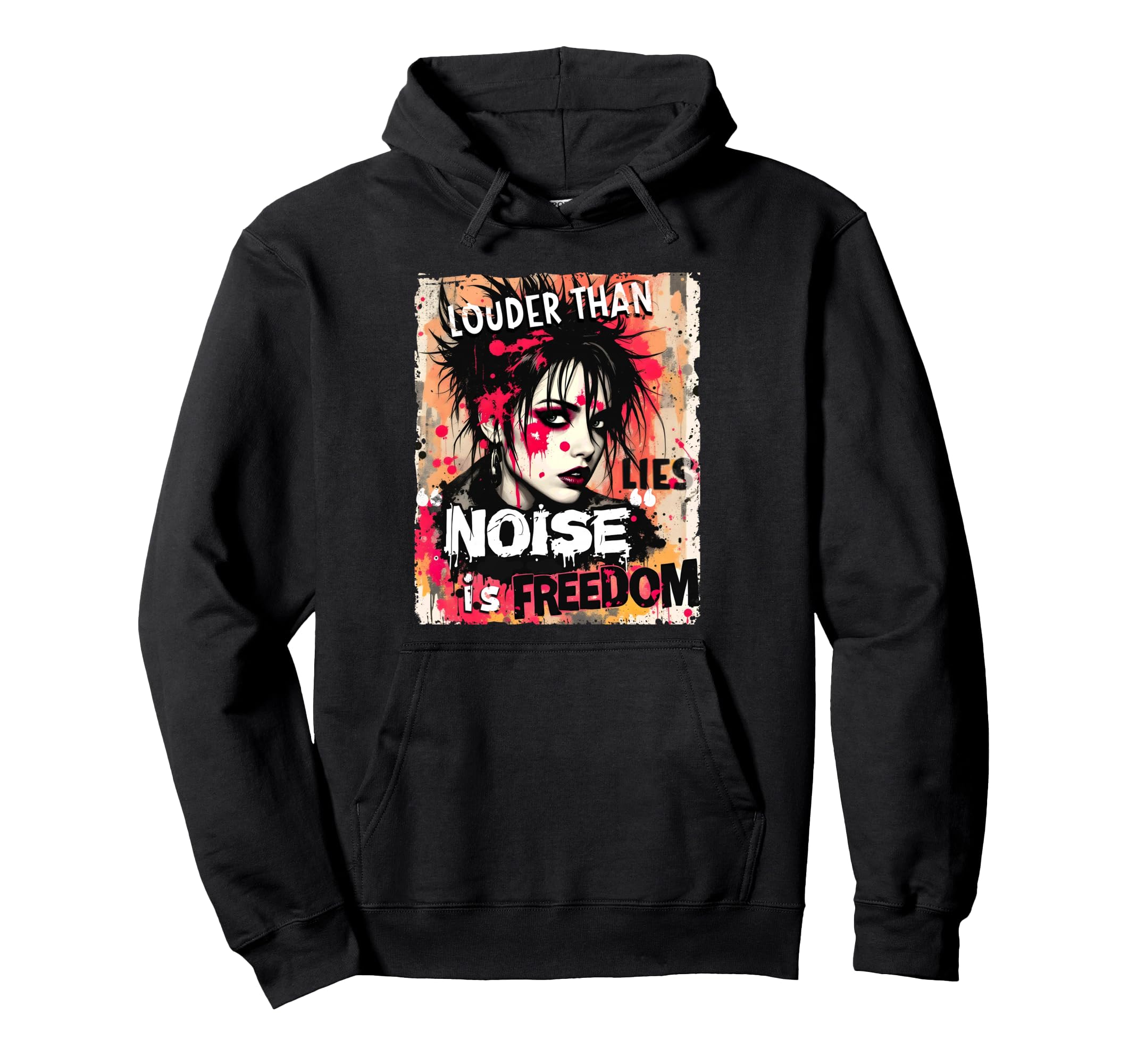 Punk Graffiti Grunge Street Art 90S Hoodie - Custom Art Print Unisex - T-Shirt, Sweatshirt, Hoodie
