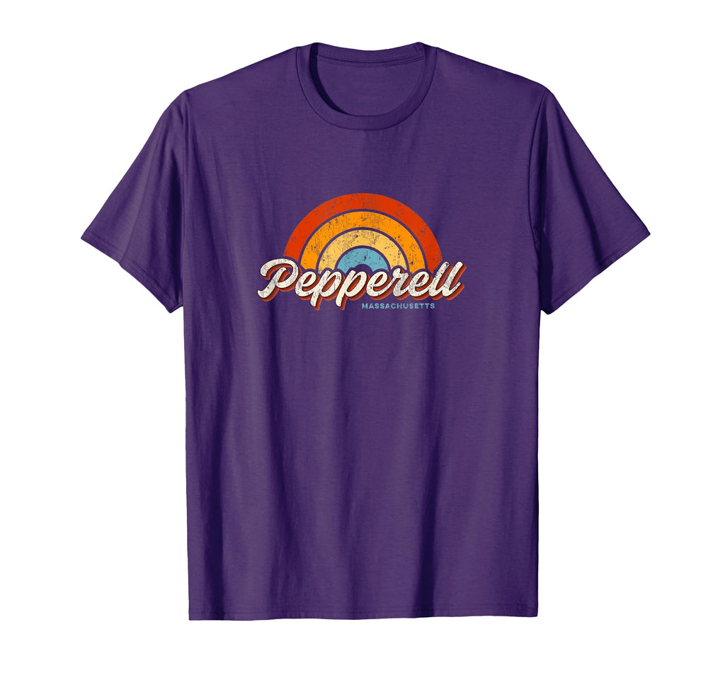 Pepperell Massachusetts Ma Rainbow 70S T-Shirt - Unique Graphic Men Women - T-Shirt, Sweatshirt, Hoodie