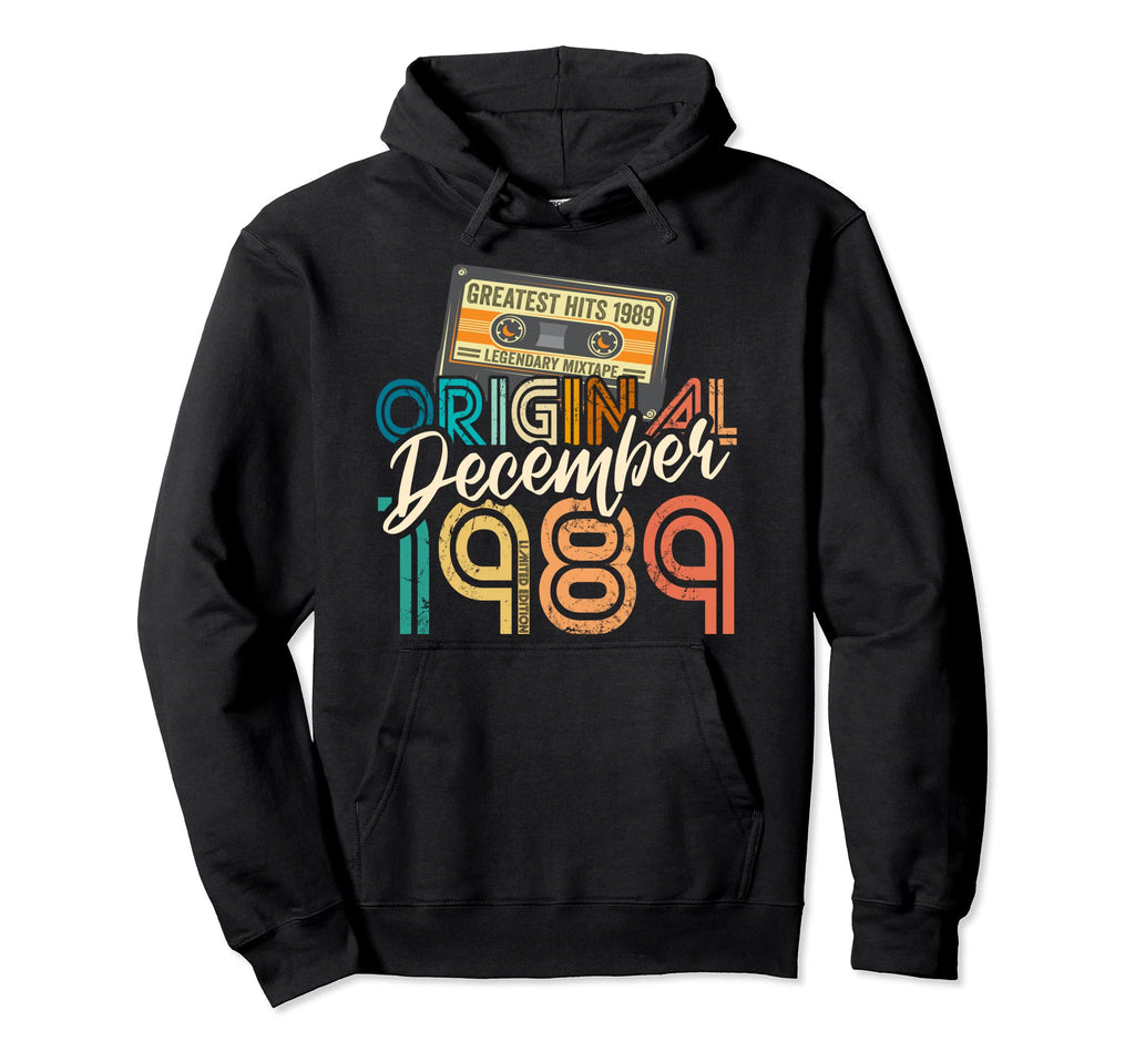 December 1989 Birthday Cassette Hoodie - Casual Everyday Wear for Adults - T-Shirt, Sweatshirt, Hoodie
