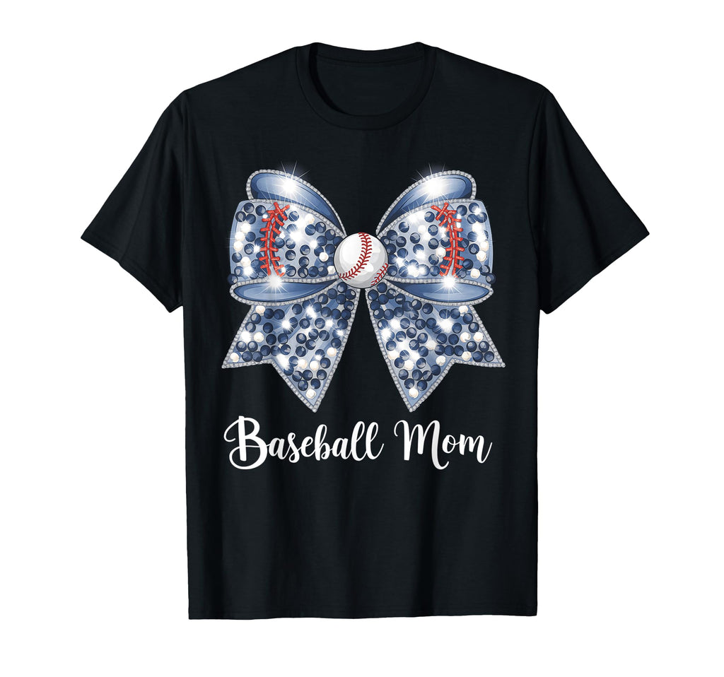 Baseball Mama Coquette Bow Game Day T-Shirt - Minimalist Print Unisex - T-Shirt, Sweatshirt, Hoodie