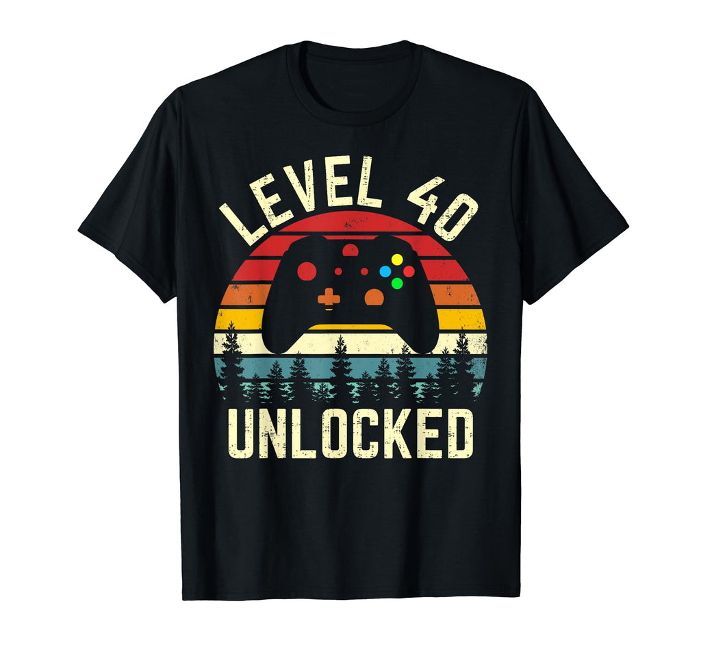 Level 40 Unlocked Funny Video Gamer T-Shirt - Graphic Print for Adults - T-Shirt, Sweatshirt, Hoodie
