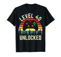 Level 40 Unlocked Funny Video Gamer T-Shirt - Graphic Print for Adults - T-Shirt, Sweatshirt, Hoodie