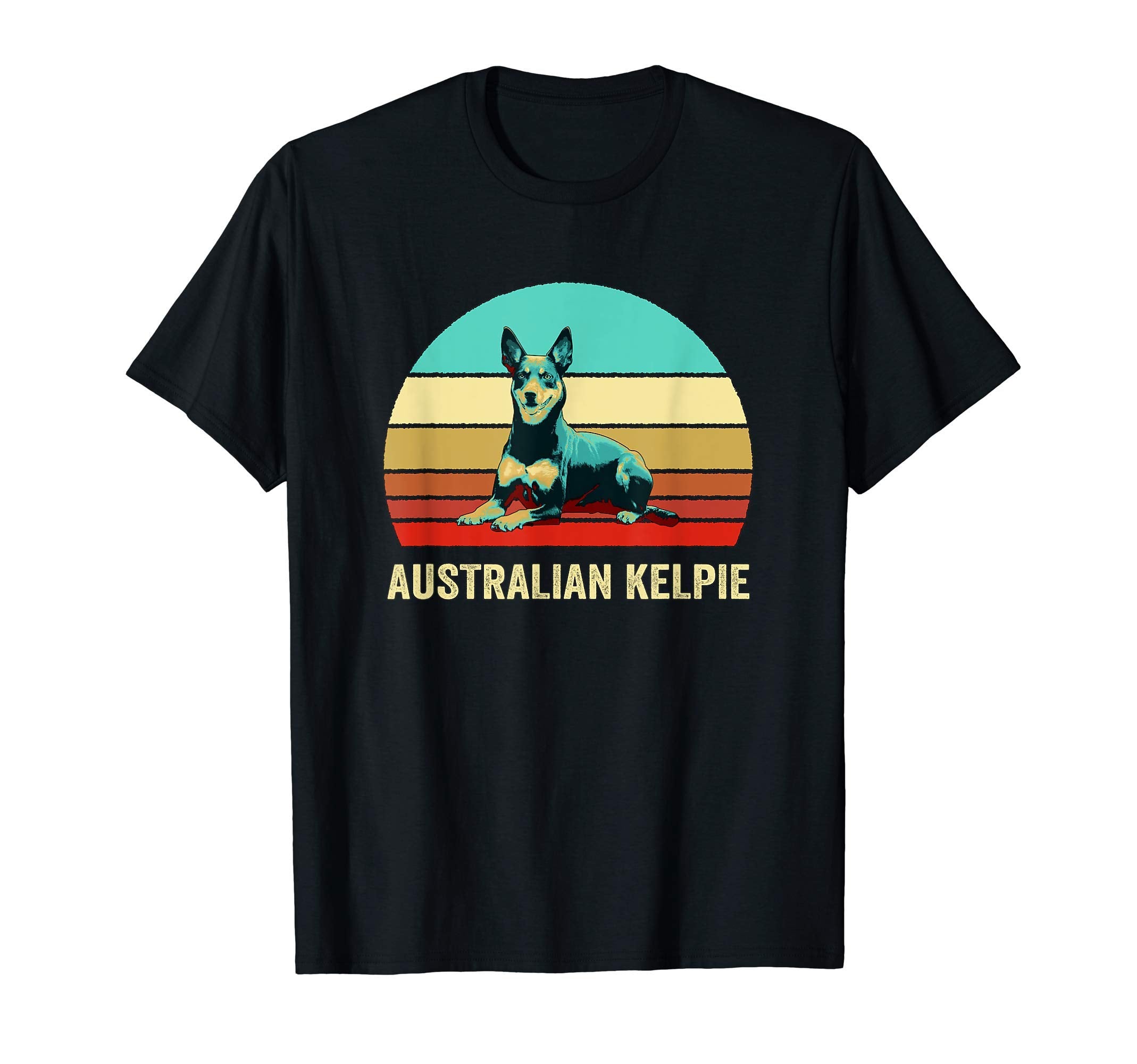 Sunset Australian Kelpie T-Shirt - Custom Art Print Unisex - T-Shirt, Sweatshirt, Hoodie