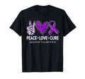 Peace Love Cure Alzheimers Awareness T-Shirt - Aesthetic Graphic Unisex - T-Shirt, Sweatshirt, Hoodie