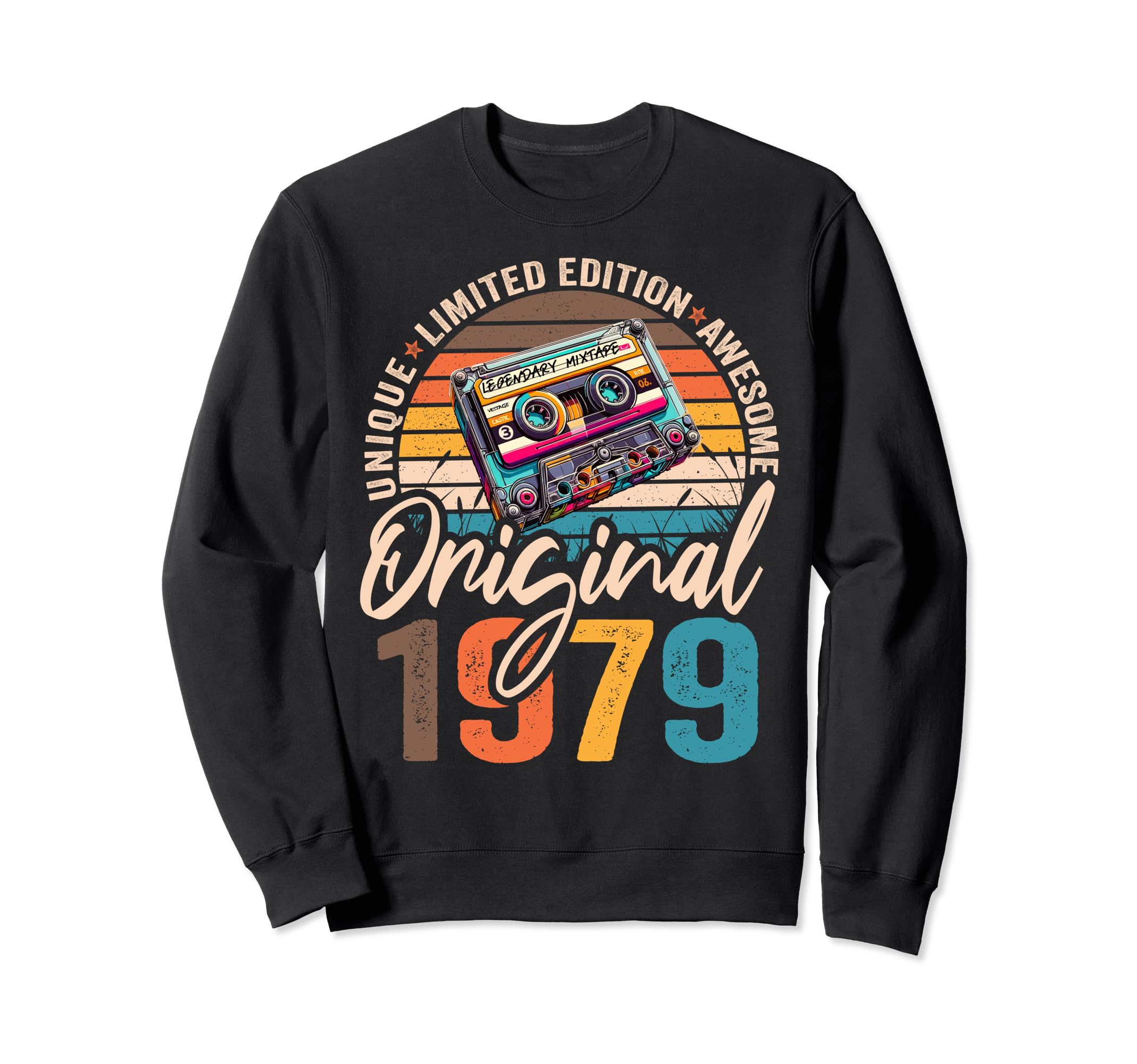 1979 45Th Birthday Cassette Sweatshirt - Fun Novelty Design for Adults - T-Shirt, Sweatshirt, Hoodie