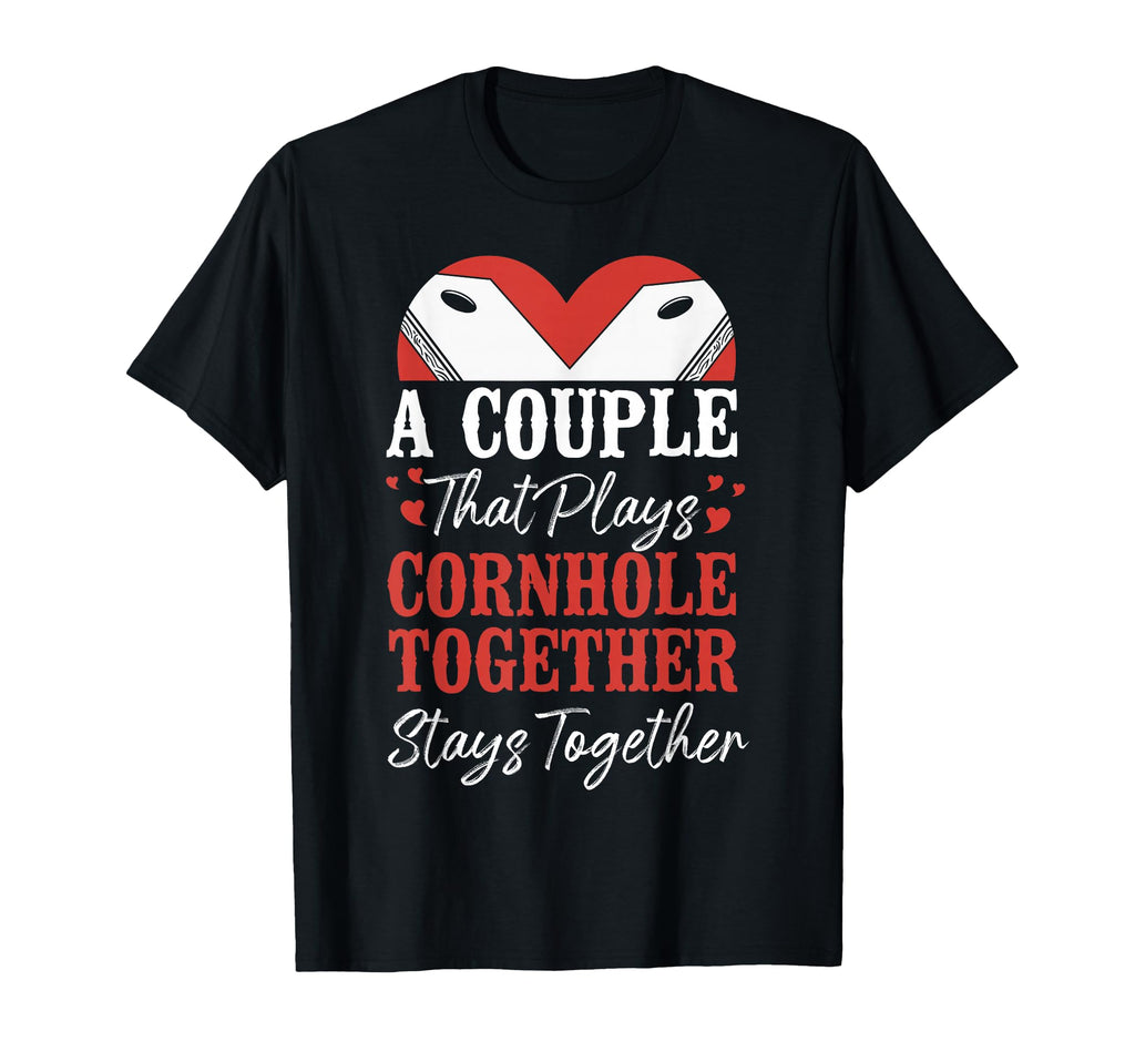 Cornhole Team Bean Bag Player Champ Couple T-Shirt - Graphic Print Unisex - T-Shirt, Sweatshirt, Hoodie