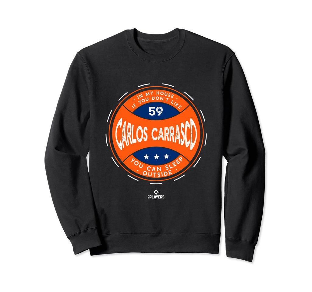 My House Carlos Carrasco Mlbpa New Sweatshirt - Novelty Apparel for Adults - T-Shirt, Sweatshirt, Hoodie
