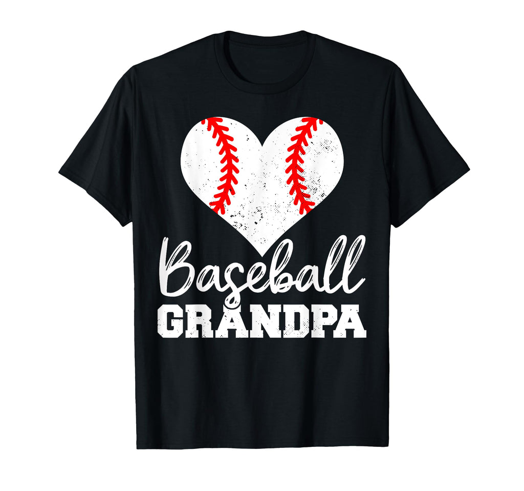 Baseball Grandpa Heart Funny T-Shirt - Fun Novelty Design for Adults - T-Shirt, Sweatshirt, Hoodie