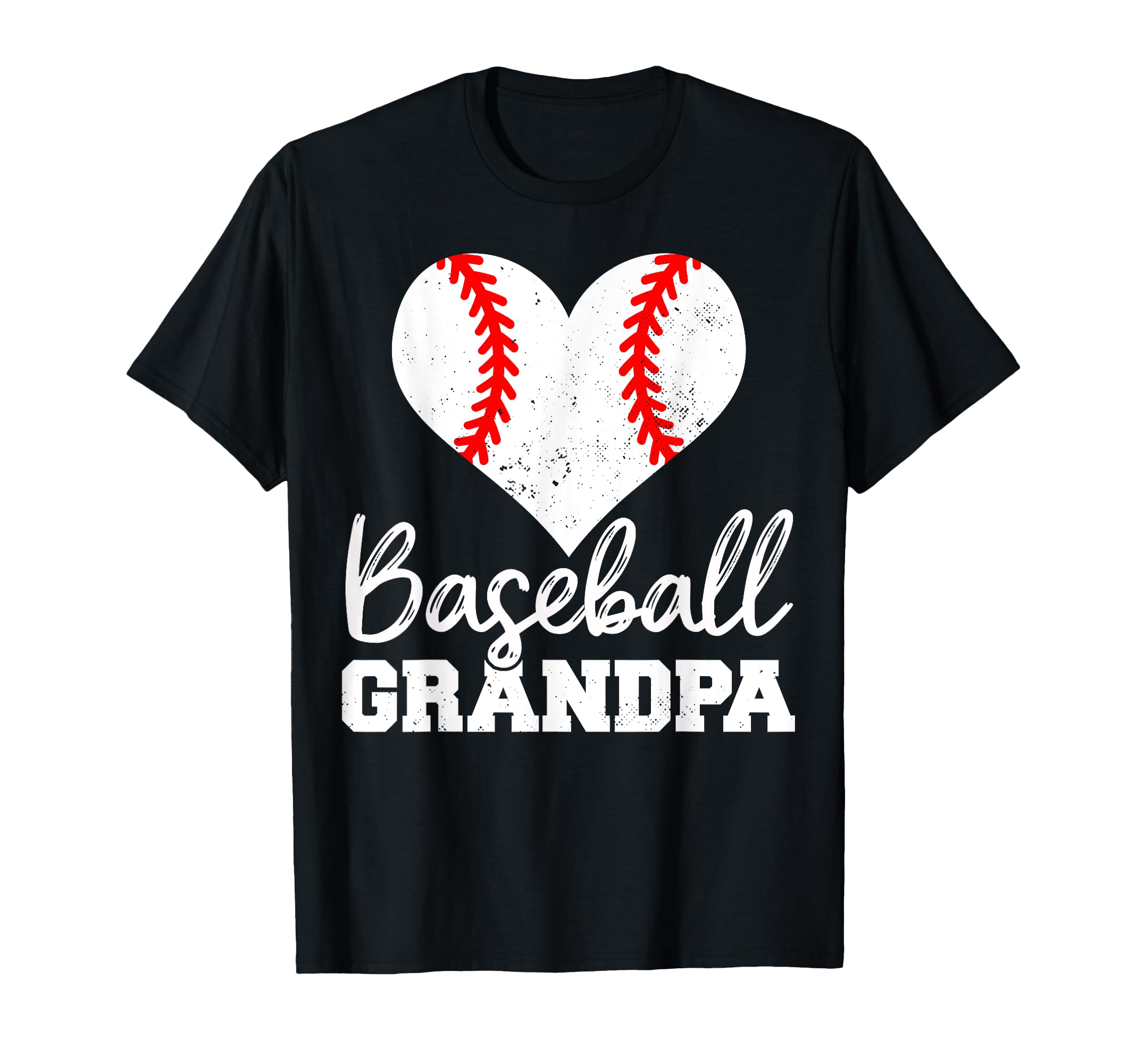Baseball Grandpa Heart Funny T-Shirt - Fun Novelty Design for Adults - T-Shirt, Sweatshirt, Hoodie