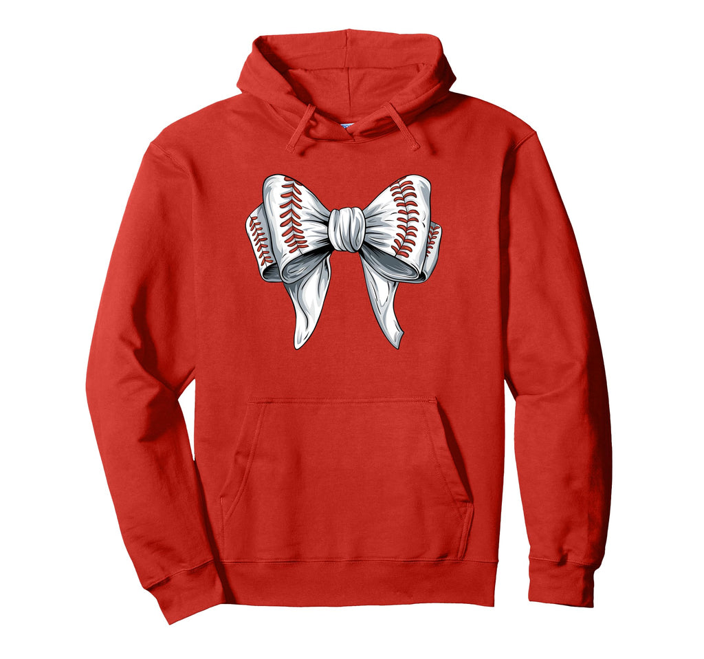 Baseball Coquette Bow Baseball Mom Fun Hoodie - Aesthetic Graphic Men Women - T-Shirt, Sweatshirt, Hoodie