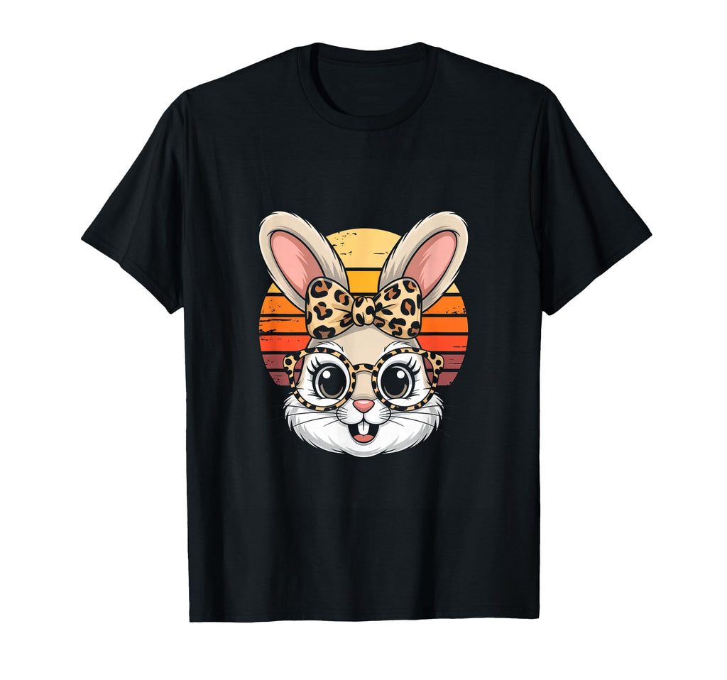 Leopard Bunny Easter Sunset T-Shirt - Novelty Apparel Unisex - T-Shirt, Sweatshirt, Hoodie