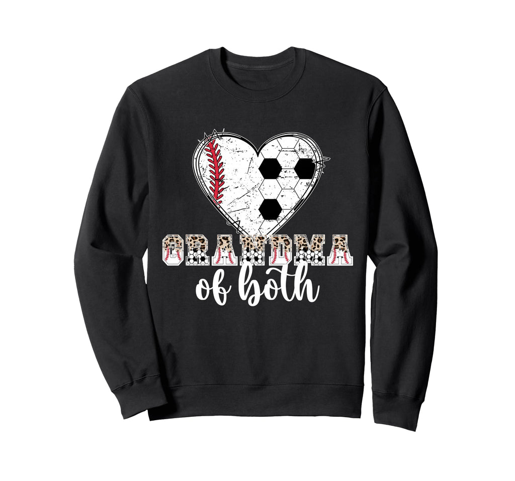 Grandma Both Heart Soccer Baseball Sweatshirt - Trendy Graphic Men Women - T-Shirt, Sweatshirt, Hoodie