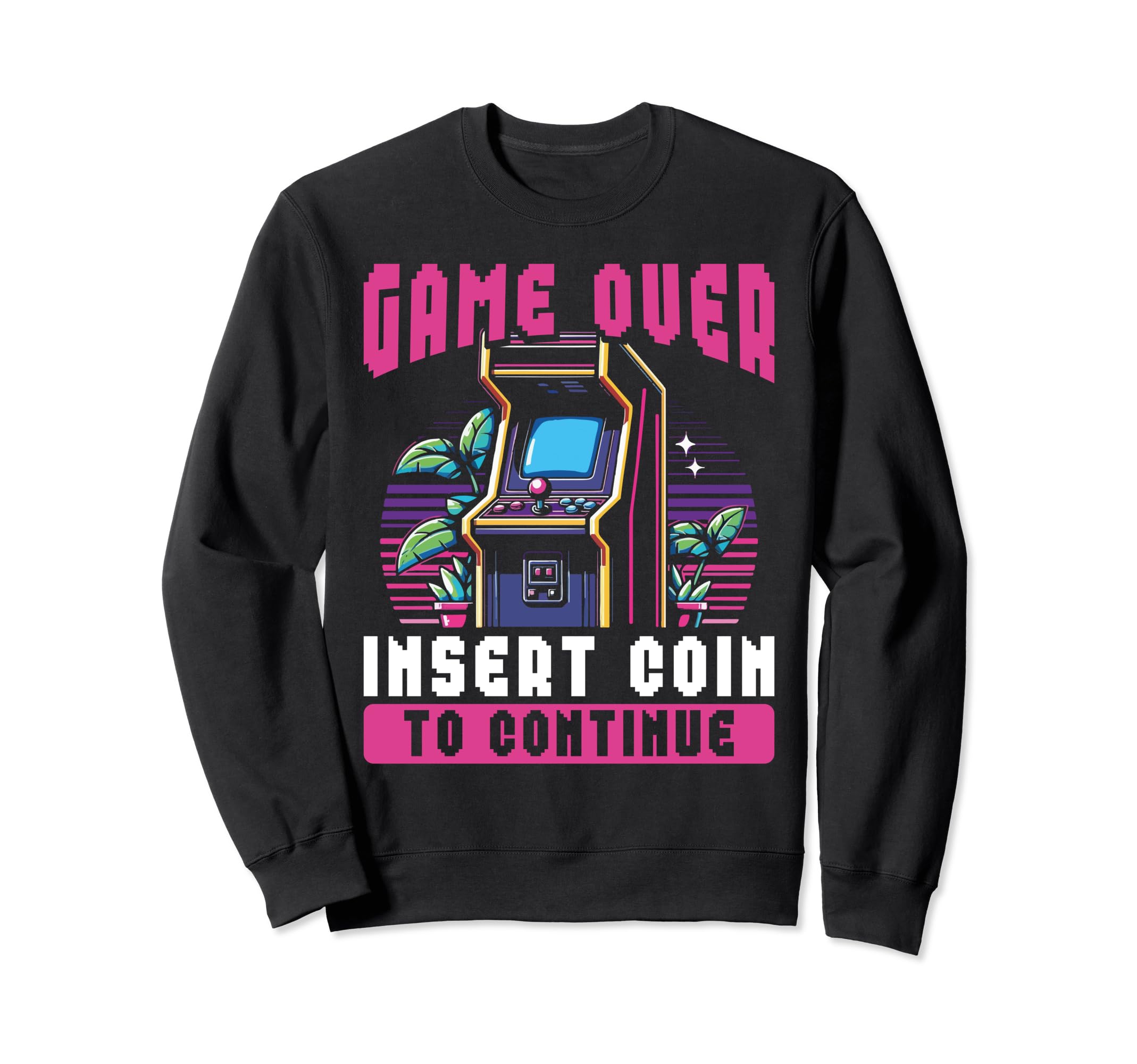 80S Arcade Nostalgia Pixel Art Video Sweatshirt - Graphic Print Unisex - T-Shirt, Sweatshirt, Hoodie