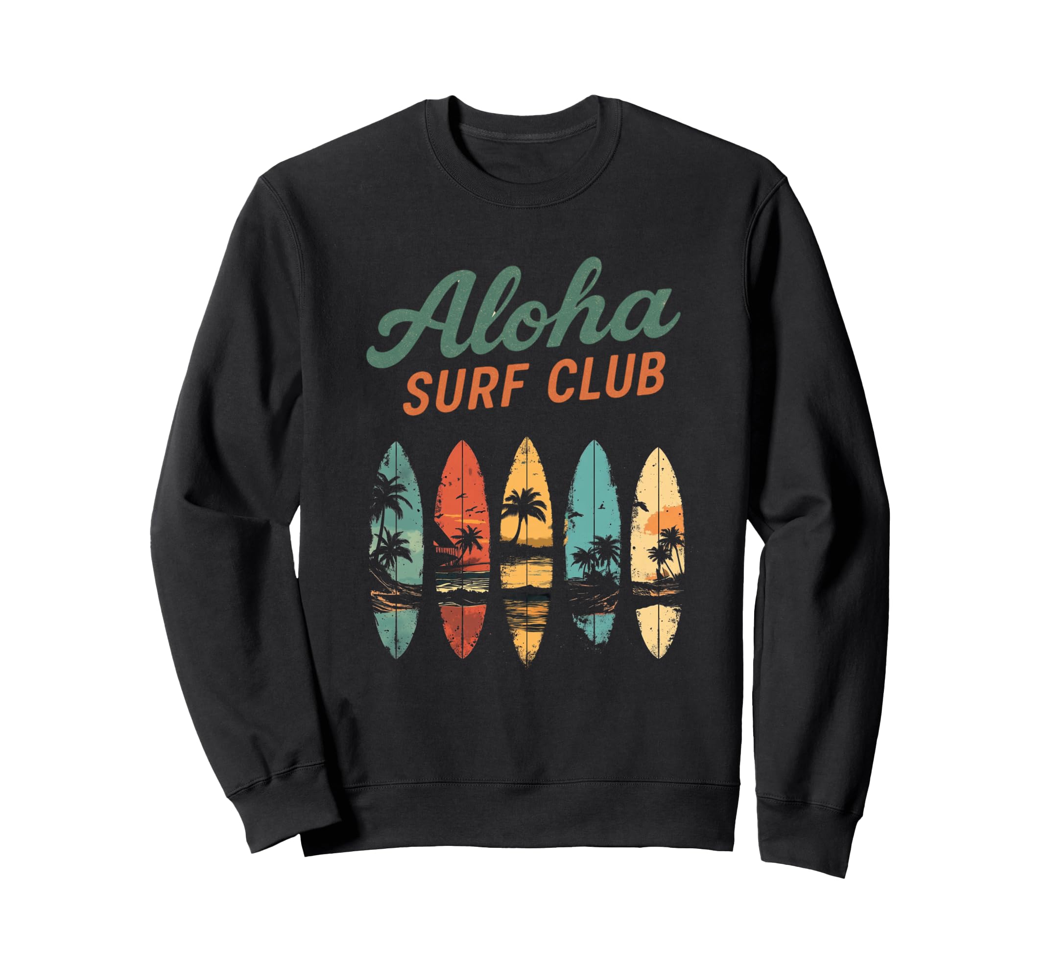 Aloha Surf Club Tropical Surfboards Sweatshirt - Novelty Apparel Unisex - T-Shirt, Sweatshirt, Hoodie