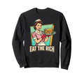 Eat Rich 1950S Pop Art Waitress Sweatshirt - Unique Graphic for Adults - T-Shirt, Sweatshirt, Hoodie