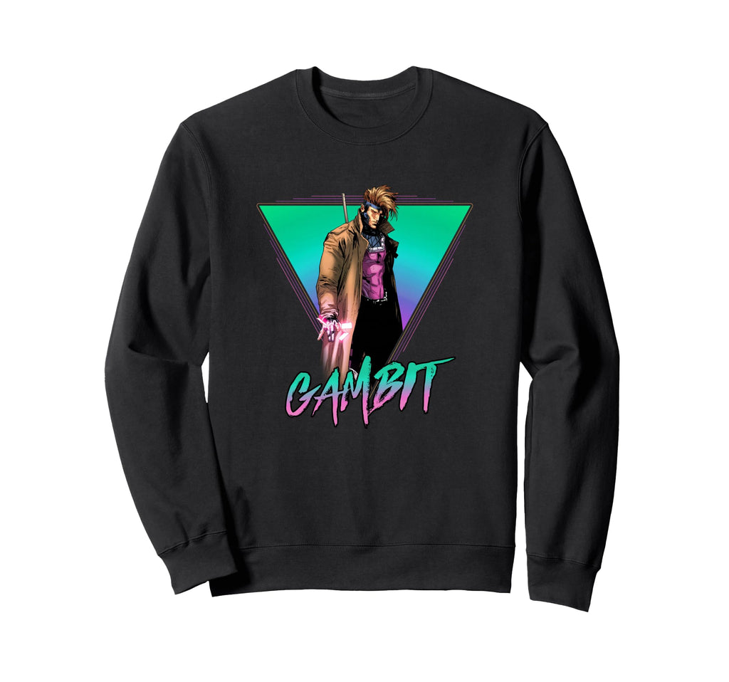 Marvel X Gambit Epic Neon 80S Sweatshirt - Fun Novelty Design for Adults - T-Shirt, Sweatshirt, Hoodie