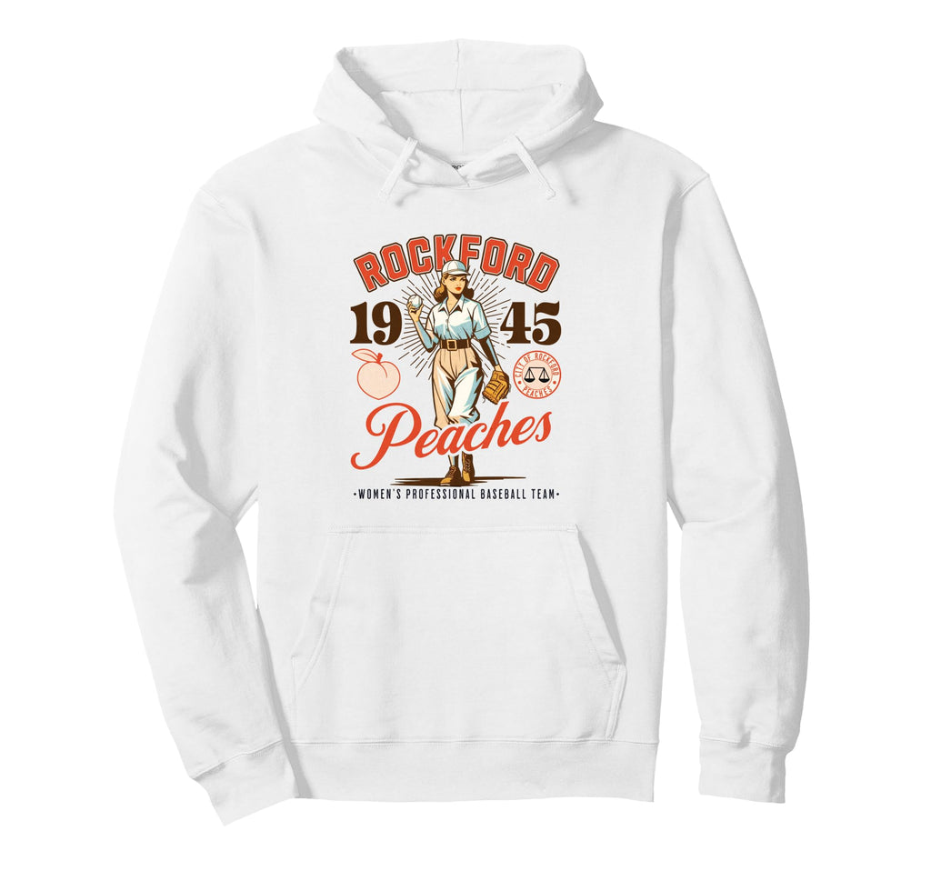 Rockford Peaches Womens Baseball Team Hoodie - Novelty Apparel Men Women - T-Shirt, Sweatshirt, Hoodie