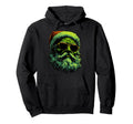 Punk Santa Claus Sunglasses Rocker Hoodie - Custom Art Print Men Women - T-Shirt, Sweatshirt, Hoodie