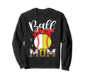 Ball Mom Softball Baseball Sweatshirt - Streetwear Style for Adults - T-Shirt, Sweatshirt, Hoodie