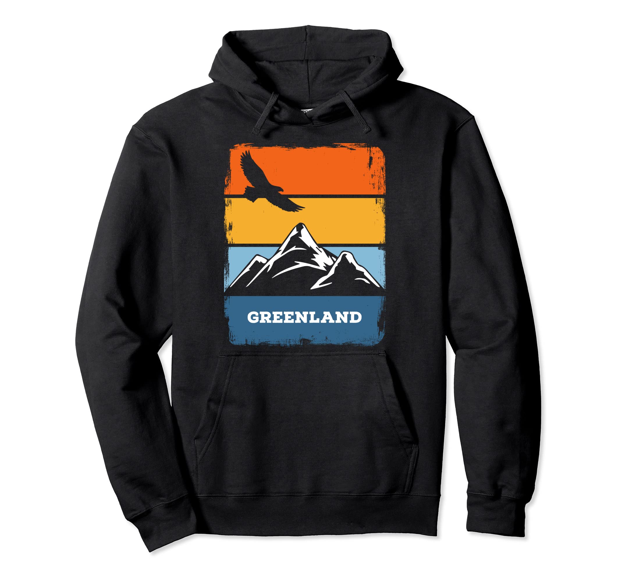 Greenland Pride Country Sunset Souvenir Hoodie - Graphic Print Men Women - T-Shirt, Sweatshirt, Hoodie