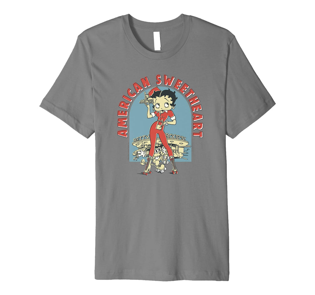 Betty Boop Bimbo American Sweetheart Diner T-Shirt - Unique Graphic Unisex - T-Shirt, Sweatshirt, Hoodie