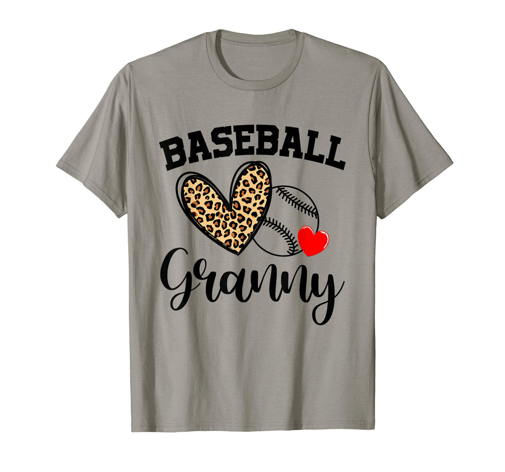 Leopard Heart Baseball Granny Mothers Day T-Shirt - Graphic Print Unisex - T-Shirt, Sweatshirt, Hoodie