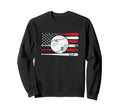 Baseball Usa American Flag Baseball Sweatshirt - Minimalist Print Unisex - T-Shirt, Sweatshirt, Hoodie