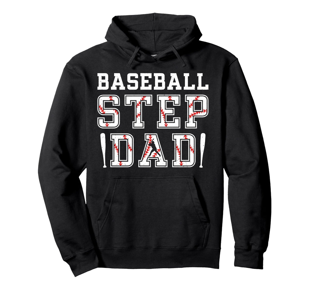 Baseball Step Dad Baseball Player Hoodie - Minimalist Print Unisex - T-Shirt, Sweatshirt, Hoodie
