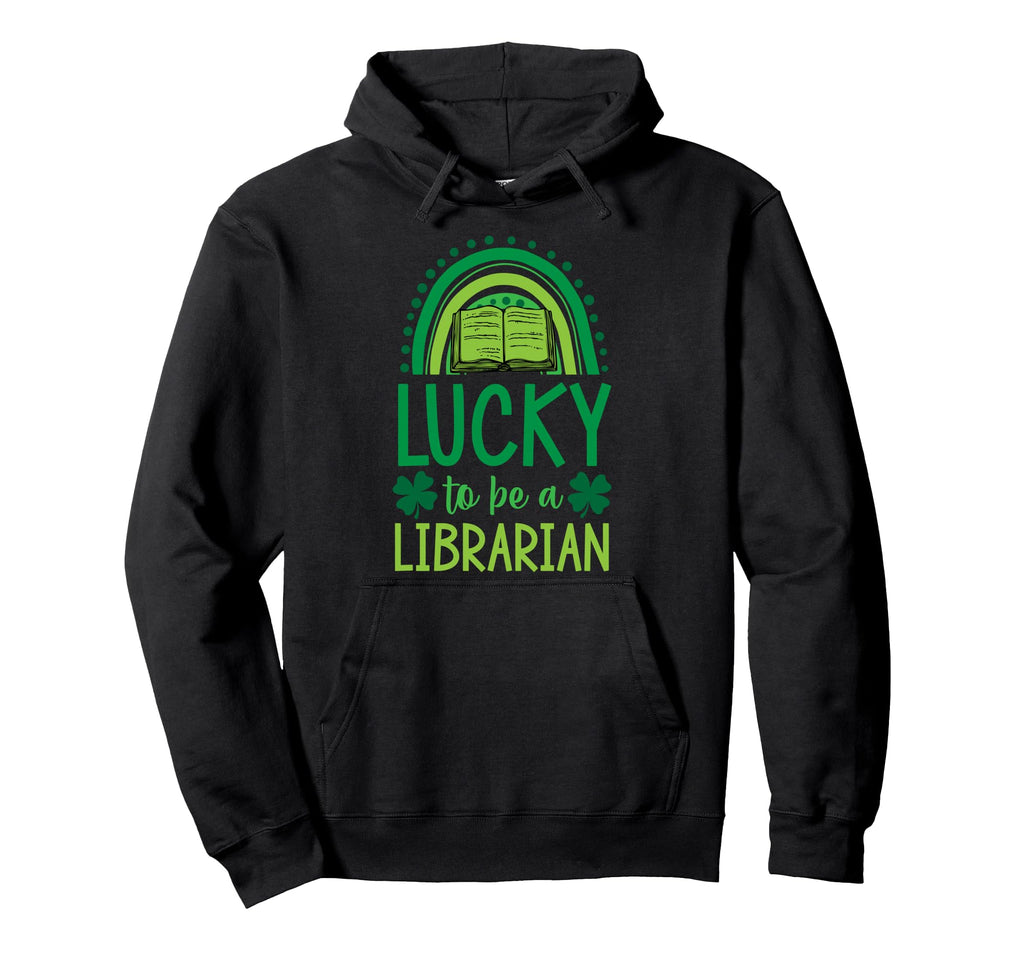 Lucky To Be Librarian Boho Rainbow St Hoodie - Trendy Graphic for Adults - T-Shirt, Sweatshirt, Hoodie