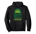 Lucky To Be Librarian Boho Rainbow St Hoodie - Trendy Graphic for Adults - T-Shirt, Sweatshirt, Hoodie